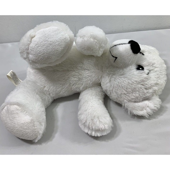 2011 Progressive Plush White Teddy Bear Stuffed Animal Toy 12" Soft - Picture 7 of 10